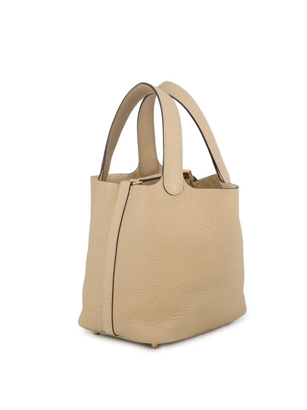 Hermes Handbag Picotin Lock PM Trench Gold Taurillon Clemence